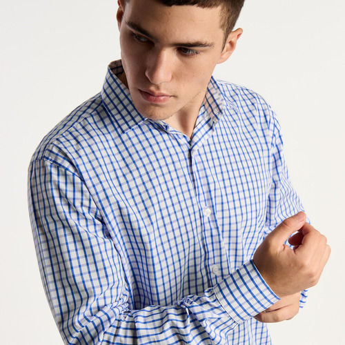 Camisa Hombre Kevingston York Escocesa Azul