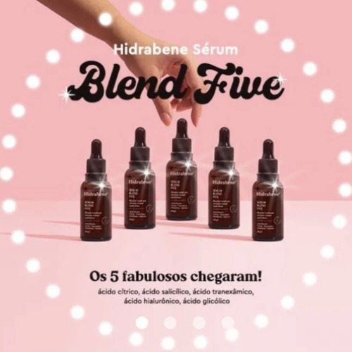 Hidrabene Sérum Blend Five Com 5 Ácidos Clareia Pele Oleosa