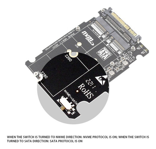 Adaptador M.2 Ssd A U.2 2 En 1 M.2 Nvme Y -bus Ngff Ssd A Pc
