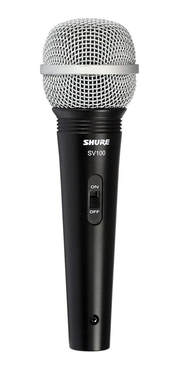 Micrófono Shure SV100 dinámico cardioide negro/plateado