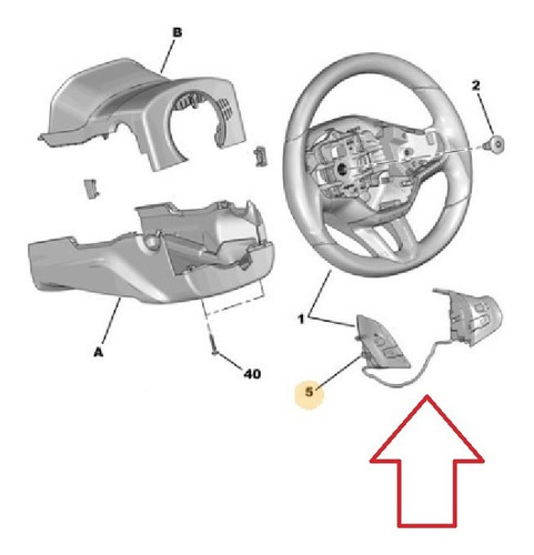 Botões De Comando Volante Peugeot 208 Peugeot Original