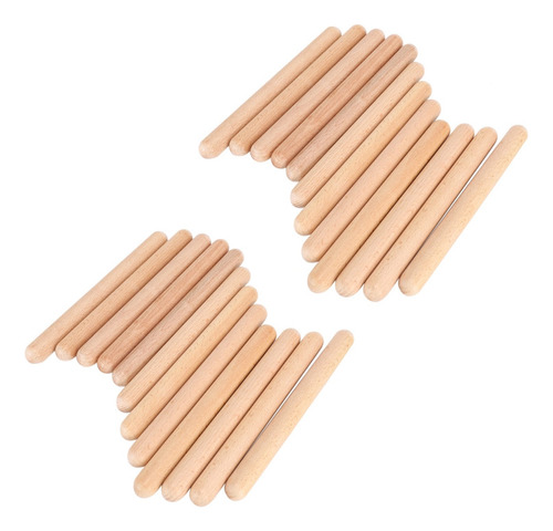 12 Pares De Instrumentos De Percusión Musical Wood Claves Rh