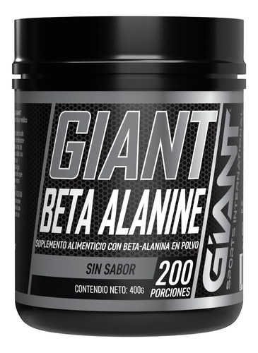 Beta Alanina En Polvo Alta Pureza Giant / 400g / 200 Srv Sabor Sin Sabor