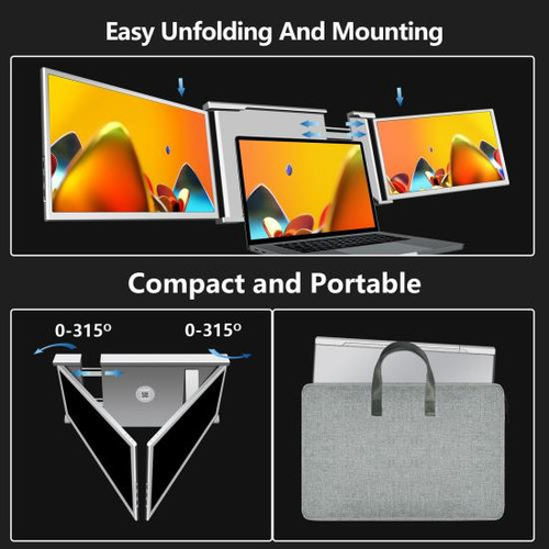 Extensor De Pantalla Triple Para Computadora Portátil Ladomi