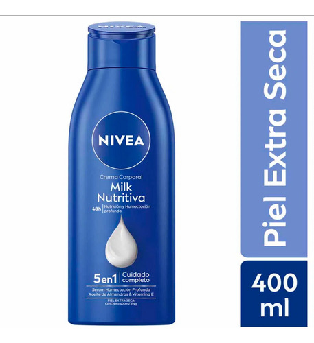 Crema Corporal Nivea Milk Nutritiva (piel Extra Seca) 400ml