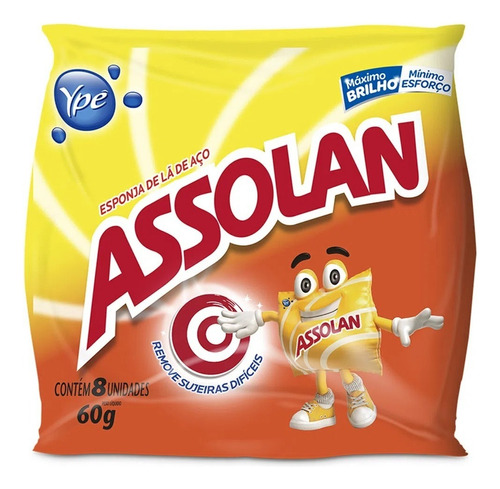 Lã De Aço Assolan 8 Unidades 45g