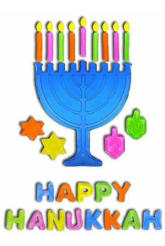 Hanukkah Window Gel Clings Menorah Y Dreidel Decoración Hanu