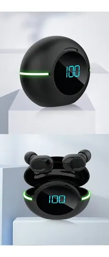 Audífonos Inalámbrico Recargables Bluetooth Aks-t90 Color Negro