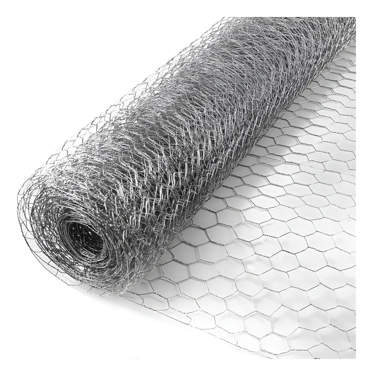 Tejido Malla Hexagonal Gallinera 1m Alto X 20mt Largo Acero Fácil Instalación Color Gris