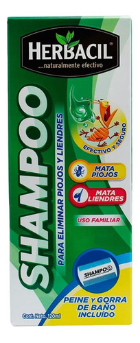 Shampoo Herbacil Piojos-liendres Frasco De 120 Ml