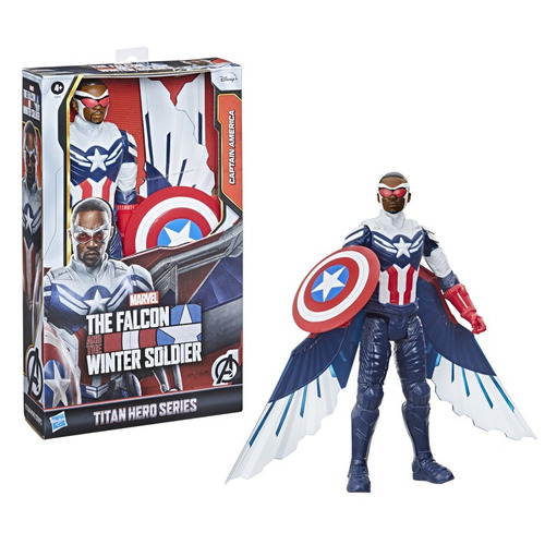 Muñeco Marvel Falcon Capitán América Titanhero Series Hasbro