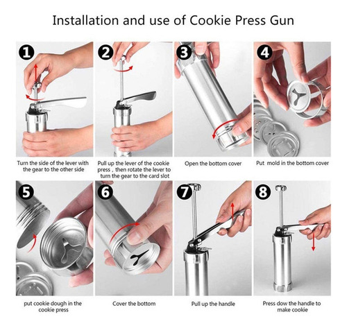 W Cookie Stamping Gun Kit Para Hacer Galletas