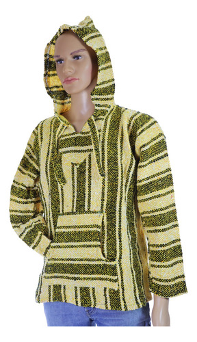 Sudadera De Jerga Artesanal Capucha Poncho Unisex