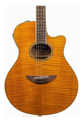 Guitarra Electroacústica Yamaha Maple Flameado Apx600fm-am Color Nude Orientación de la mano Diestro