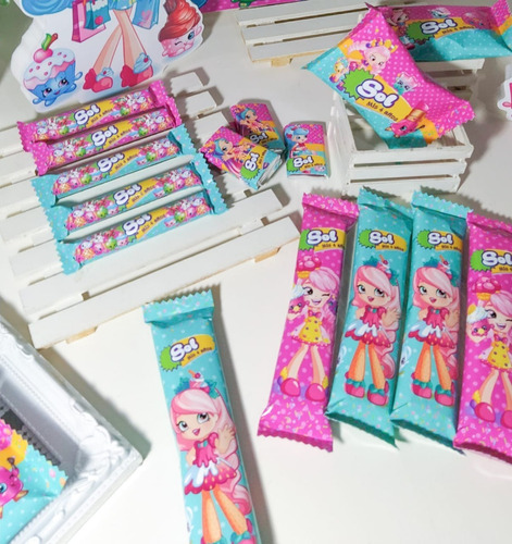 Golosinas Personalizadas  Shopkins Candy Bar 40 Golosinas.