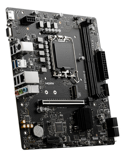 Tarjeta Madre Msi Pro B760m-e Lga1700 2x Ddr5 M.2 Micro Atx