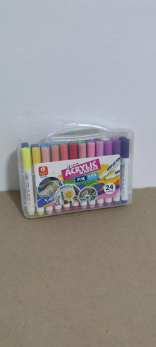 Lápices Acrílicos Marcadores 24 Colores Acrylic Paint Marker