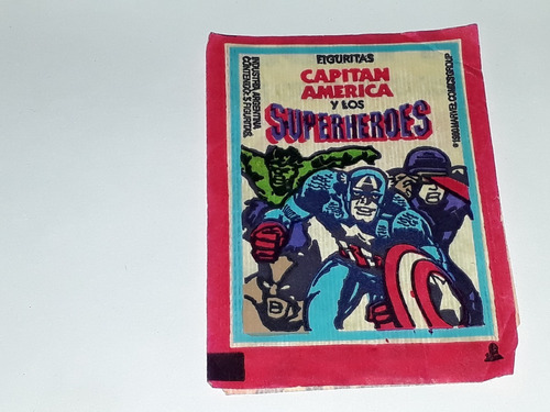 Antiguo Sobre Figuritas Capitan America  Superheroes /vacio