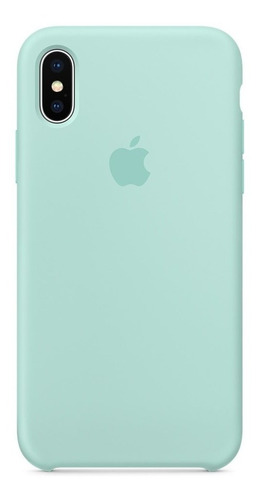 Carcasa Funda De Silicona Para iPhone X Verde Marino