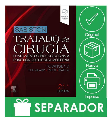 Sabiston Tratado De Cirugia, De Townsend. Editorial Elsevier, Tapa Dura En Español, 2022