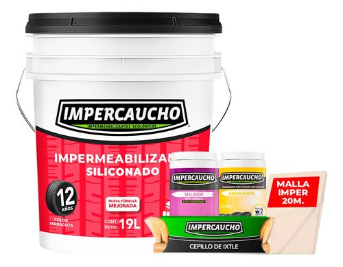 Combo Impercaucho 1 Cubeta 12 Años + S+r+c Y Malla