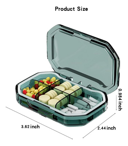 Swd Pastillero Pequeño Con Compartimentos, Pastillero A