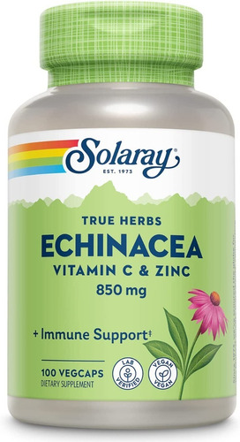 Echinacea + Vit C + Zinc X100 Veganas Soporte Inmune Premium