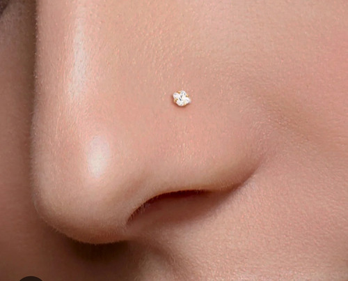 Piercing Aro Nariz Strass Brillo Cristal, Moda Look Piel