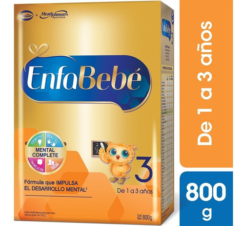 Imagen 1 de 6 de Leche De Fórmula En Polvo Mead Johnson Enfabebé 3 Caja 800g