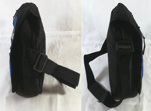 Imagen 3 de 8 de Morral Marca Deportiva Porta Tablet iPad 9¨ Frente Azulino