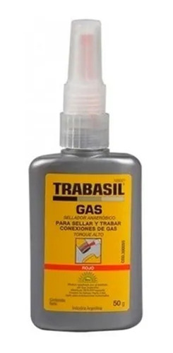 Sellador Trabasil Gas Rojo Roscas 50 Gr *