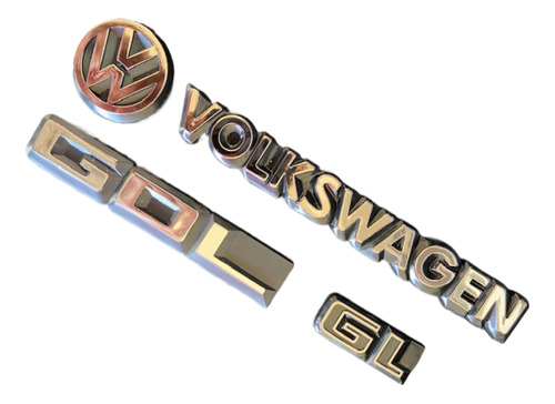 Kit 4 Emblema Vw Volkswagen Gol Gl  84 85 86 87 88 89 90