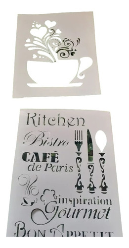 Stencil Cocina Kitchen X 2 