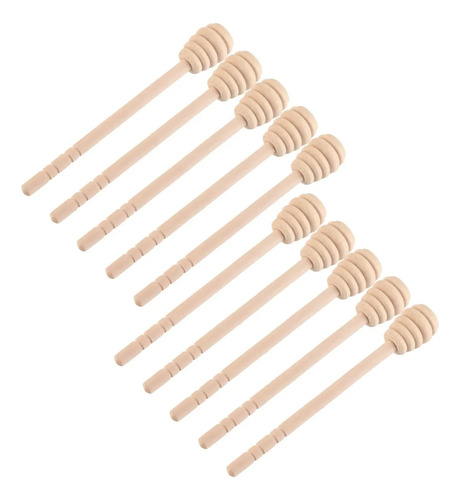 Set 24 Cucharas Madera Para Miel Agitador Bambú Abeja