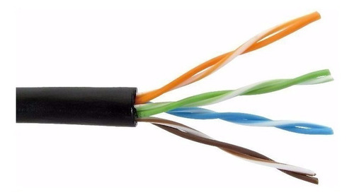 Imagen 2 de 3 de Cable Red Utp Exterior Bobina 305 Metros Cat 6 Doble Vaina