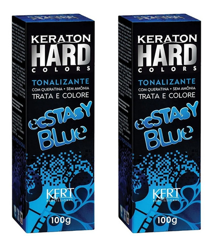 Keraton Hard Color Extasy Blue (azul) Kert 2 Unidades Brinde