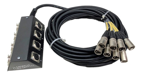 Sub-snake 8 Canales Xlr, Extension 10 Metros American Cable