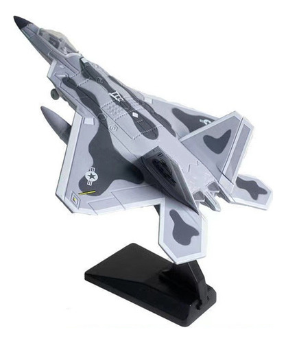 Luchador Americano F22 Gris Avión Metal Con Luz Y Sonido