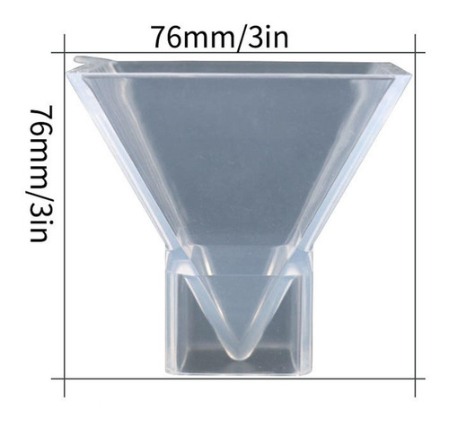 3 Moldes De Silicona Transparentes Para Pirámides, Moldes
