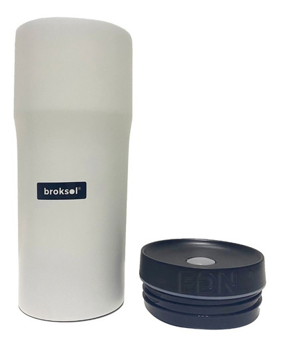 Imagen 4 de 9 de Vaso Termico Acero Inoxidable Broksol 480cc - Blanco - Fdn