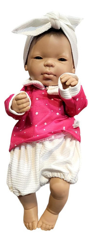 Bebe 40cm Reborn Miranda 123b Con Pañuelo