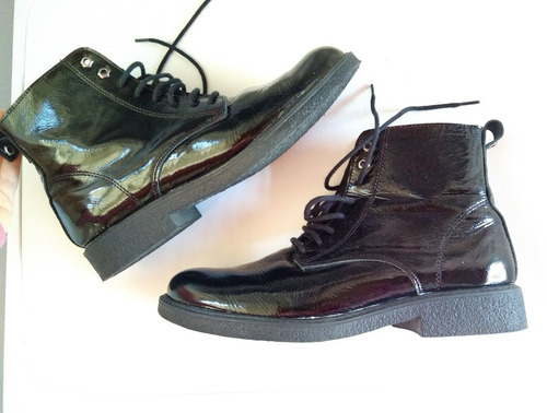 Zapatos Borcegos De Charol 40 Febo