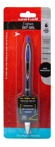 Boligrafo Roller Signo Gel 0.7mm Tinta Azul Uni-ball 