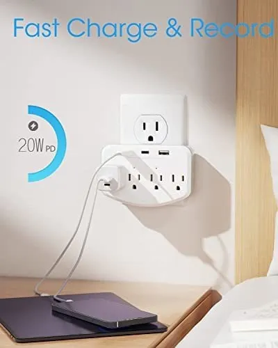 Cámara Oculta Wifi En Toma Corriente Salidas Usb Espia Hd