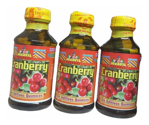 3 Frascos De Cramberry De 100 Capsulas Cada Frasco