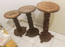 Comprar Pedestal Porta Macetas Madera (lote De 3unid)