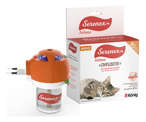 Difusor De Feromonas Para Gatos Konig Serenex Modificador De Conducta