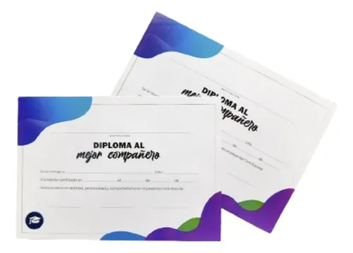 Diploma Mejor Compañero Pack X10
