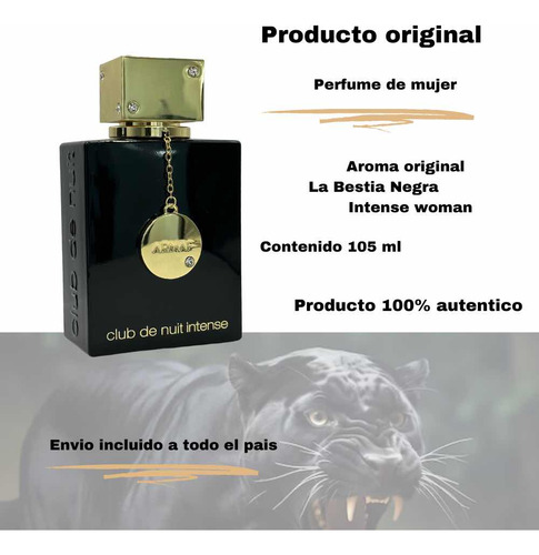 Perfume Mujer La Bestia Negra Club De Nuit Intense Woman