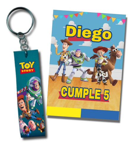 30 Llaveros Toy Story Recuerdo O Invitación Tira Cumpleaños 